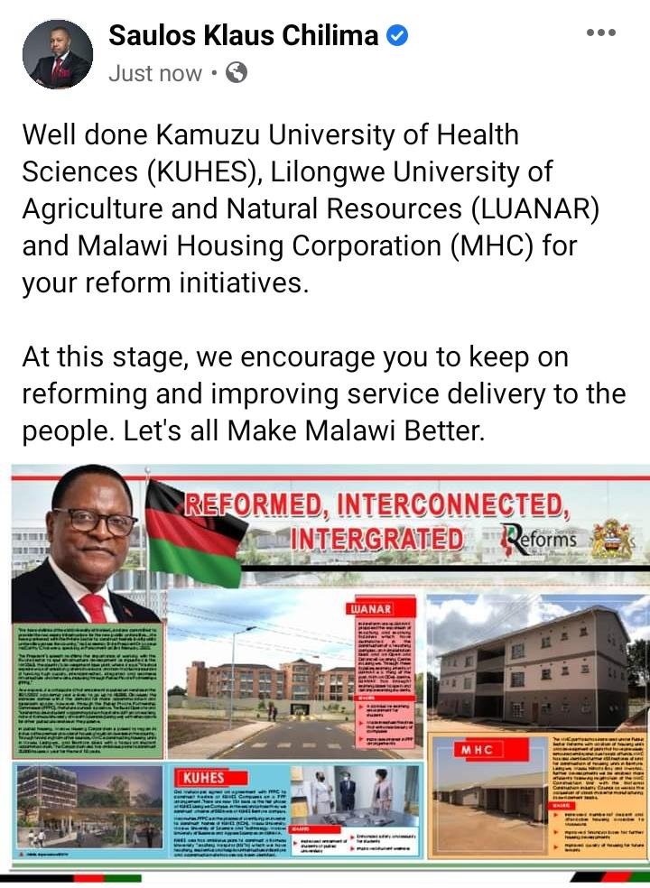 Tents are a thing of the past for LUANAR, as she keeps growing - a University with endless possibilities <a href="/EkaundaKaunda/">Prof. Emmanuel Kaunda</a> <a href="/flellah/">FCK</a> .......
make LUANAR a University of your choice.