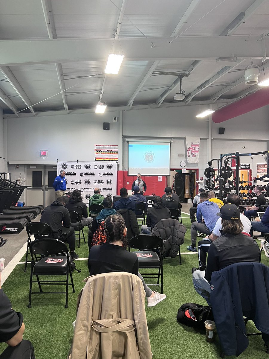 ROAD TRIP!!!  
Visiting <a href="/HCSportsPerform/">HCSports Performance</a> for the <a href="/NHSSCANJ/">NHSSCA New Jersey</a> State Clinic.  Thank you to <a href="/plaeglobal/">PLAE</a> and <a href="/teambuildr/">TeamBuildr 🚐</a> for joining us and supporting this great event!
#Family #Educate #Equip #Empower