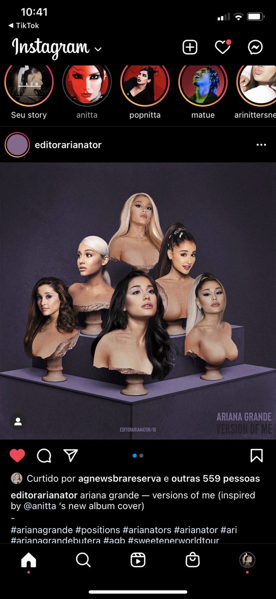 Um dos maiores portais da gringa da Ariana Grande fez um edit da dapa do novo álbum da Anitta… vey a capa circulou e MUITO