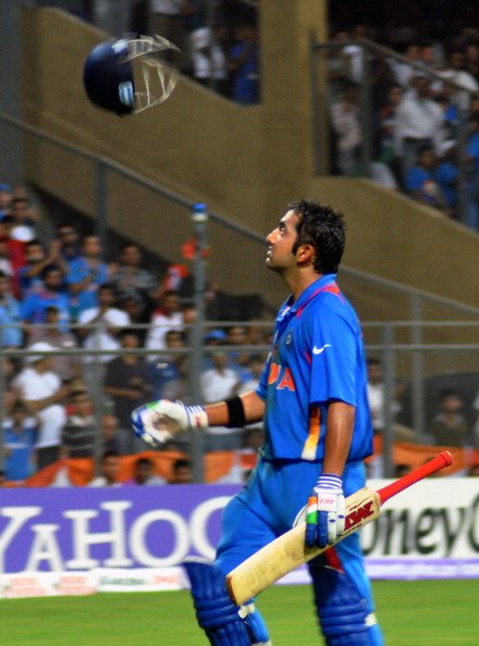 KShriniwasRao's tweet photo. The six off the last ball was the most iconic moment of the 2011 ICC World Cup. Heck, it was one of the most iconic moments in any World Cup!

But this (👇🏾) man's innings was the most important knock that memorable evening.

11 years &amp; counting. Cheers! https://t.co/x1v0mbguOP