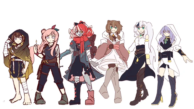 HoloID RPG but not completed quite yet, 
More info about them is here https://t.co/WlNjNrfuUu
Will make more concept/content of this AU in the future, or maybe create more AU lmao 
#anyatelier #ioarts #GraveyART 
#GambaRisu #Reinessance #HoshinovArt 