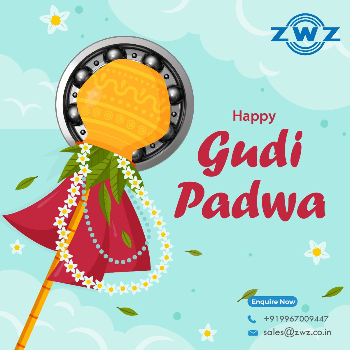 ZWZ_Bearings's tweet photo. Lets come together to have a resolution to spread Love and Peace in Lives on this Honorary Day... Happy Gudi Padwa !
Web: https://t.co/t9Uj7ky4ia
#ZWZBearings #ZWZ #Bearings #BearingTechnology #BearingsIndustry #GudiPadwa #HappyGudiPadwa #industry https://t.co/us4ozvhg8U