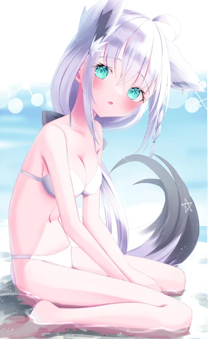 水着フブキちゃん🌽
#絵フブキ #白上フブキ 