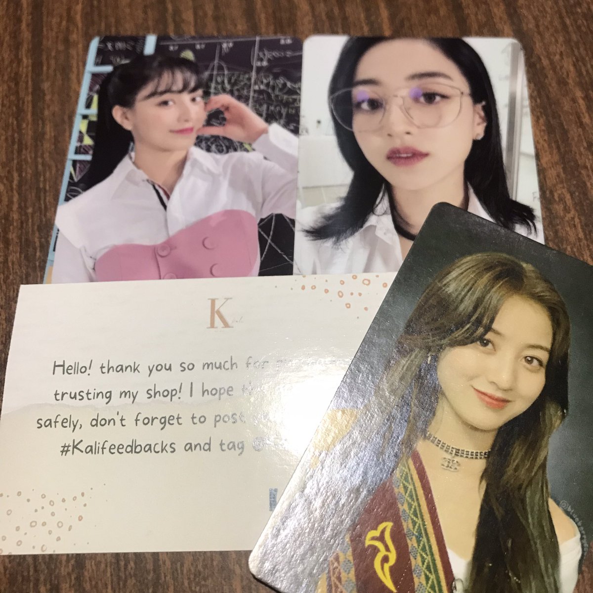 hyosji's tweet photo. finally received my withdrama fol lucky draw jihyo pcs π tysm @Kali_KShopPH πππ
#Kalifeedbacks https://t.co/cyzK6OWESi