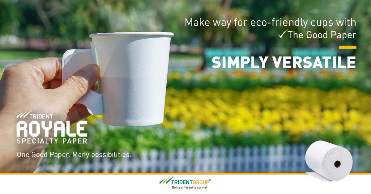 TridentGroupGLB's tweet photo. Promising the finest quality, Trident Royale Specialty paper is durable and simply versatile. Made using wheat straw, the paper is eco-friendly and makes for a high strength cup. What are you waiting for?
#SpecialityPaper #WheatStrawPaper #papercups #cupstockpaper #packagingpaper https://t.co/3wCWjrRexr