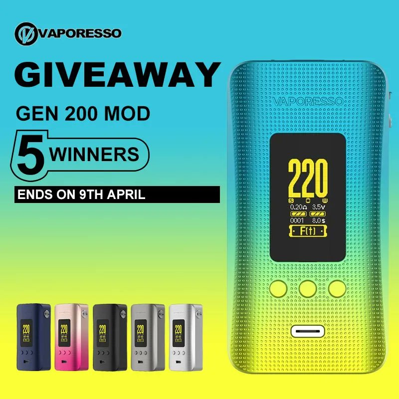 🌈🌈
🔝Healthcabin - Vaporesso GEN 200 Giveaway🔥

🎁Prizes:
Vaporesso GEN 200 Mod

🍀5 Winners
Ends on 9th April📆

Come join us and win them home for free~
>
More Details &amp; To Enter:👇
healthcabin.net/blog/vaporesso…
>
#healthcabin #vaporesso #gen200mod #vaporessogen200 #giveaway