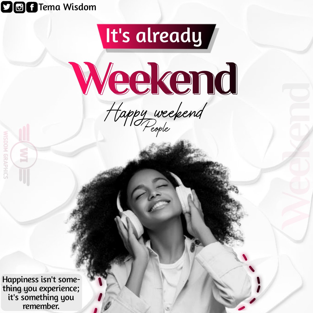 Tema_Wisdom's tweet photo. Better is the end of a thing than the beginning thereof, (Eccl 7:8)
Wishing y'all a joyful and peaceful weekend.

When the shout of joy go come e go worry the neighbor's https://t.co/3gtv8RQ9nr