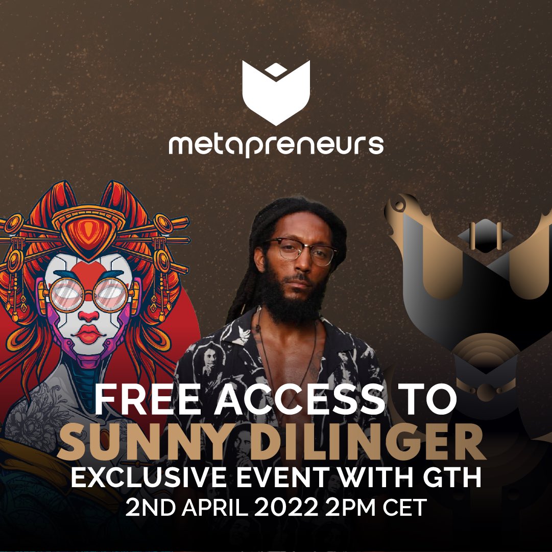 metapreneur_nft's tweet photo. We are collaborating once again with @NFTgeisha as we both align towards creating a better space for entrepreneurs.

🏆 Our friends at GTH are inviting all MP holders to come watch the event with them &amp; Sunny Dilinger at 2PM CET live on zoom! 

➡️ Join Discord to get access https://t.co/hCEEIUbeKx