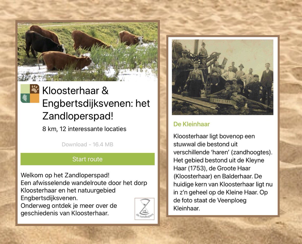 WaandersR's tweet photo. NIEUW! Het Zandloperspad! #wandelroute #wandelapp #hoogveen
@LandschapOV #kloosterhaar @DeZandlopers: @GastEllen & @WaandersR #trots https://t.co/v0sWR9e2WA