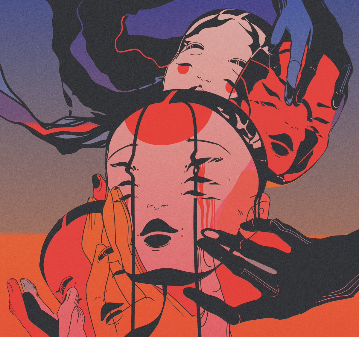 dead_seagull_'s tweet photo. !! i’m officially sold out again on @KnownOrigin_io !!!

 @B1ackKett1e just collected the last blooming. and trance. , thank you- you’re my hero❤️‍🔥❤️‍🔥

how is everyone else’s morning so far? :)

#nft #NFTCommunity #illustration https://t.co/FdxyXV1acp