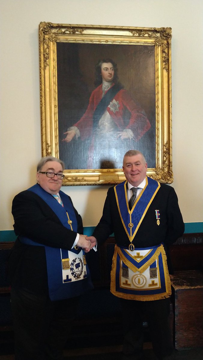 Isis Lodge No7781 in <a href="/UGLE_GrandLodge/">United Grand Lodge of England</a> this morning . My Provincial Grand Registrar was present congratulating  the new Provincial Assistant Grand Registrar designate.