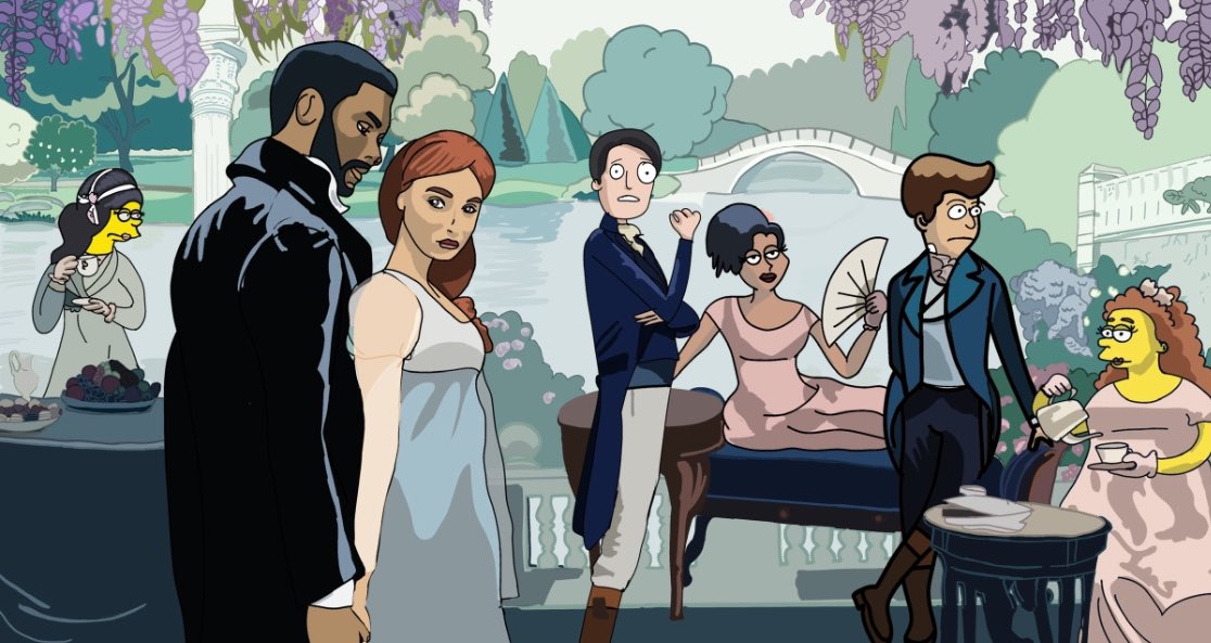 Bridgerton inspired piece. Get your very own Telly Toon at tellytoons.com from £20. 

#bridgerton #customart