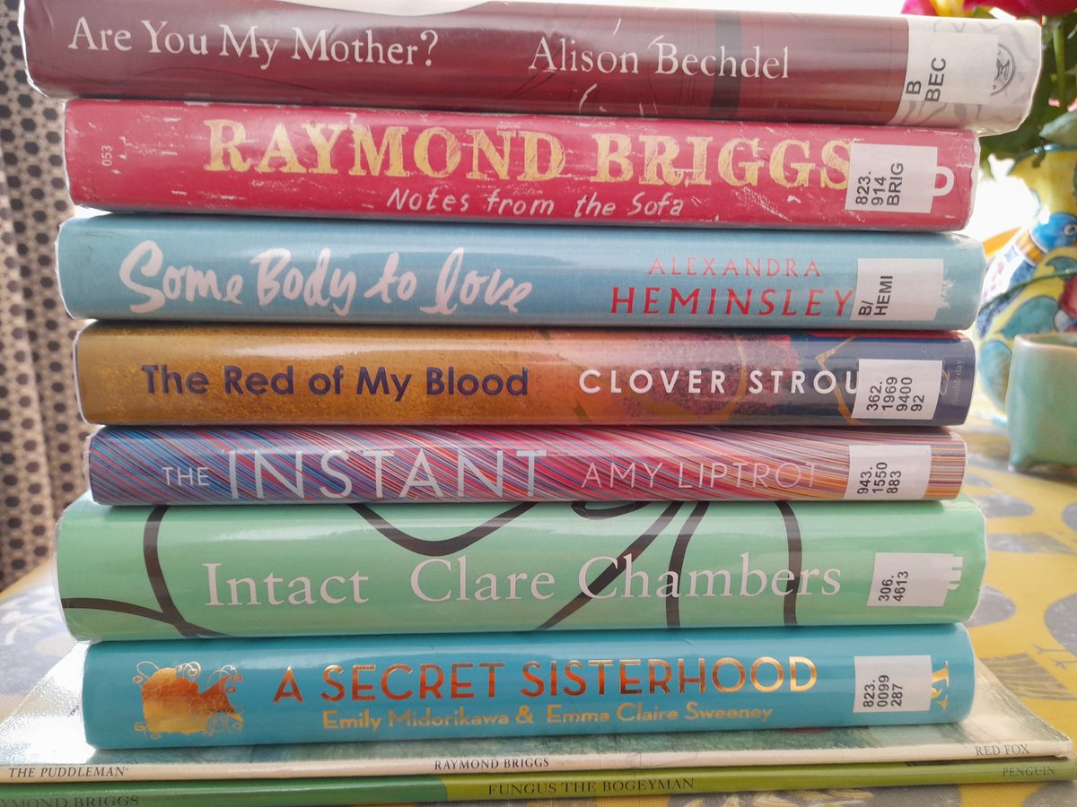 benigncerulean's tweet photo. Early Easter eggs from the library, so many of which can be traced back to @BacklistedPod 📚 Hooray for the April chill and no reason to go outside. https://t.co/Pf509Qmbgt