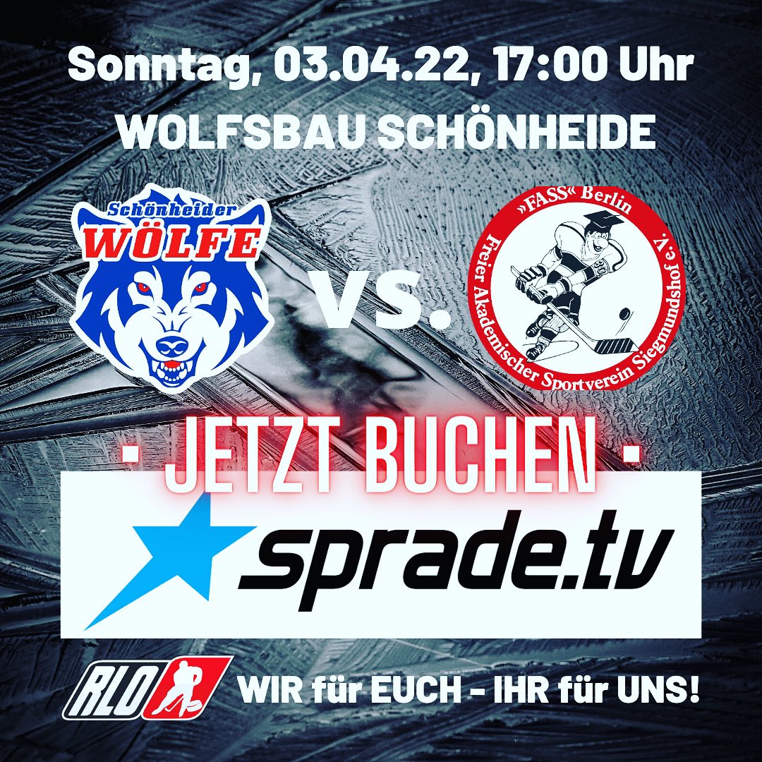 Woelfe08304's tweet photo. JETZT BUCHEN ➡️ https://t.co/IE7zMZERYQ • PLAYOFF-FINALE im Wolfsbau • Schönheider Wölfe vs. FASS Berlin • Sonntag, 03.04.22 • 17:00 Uhr • ALLES GEBEN FÜR DEN TITEL! •WIR für EUCH - IHR für UNS! 🔴🔵🐺 #playoffs #playoffsbaby #finale #allesgebenfürdentitel #spradetv https://t.co/vmQ8hXchgj