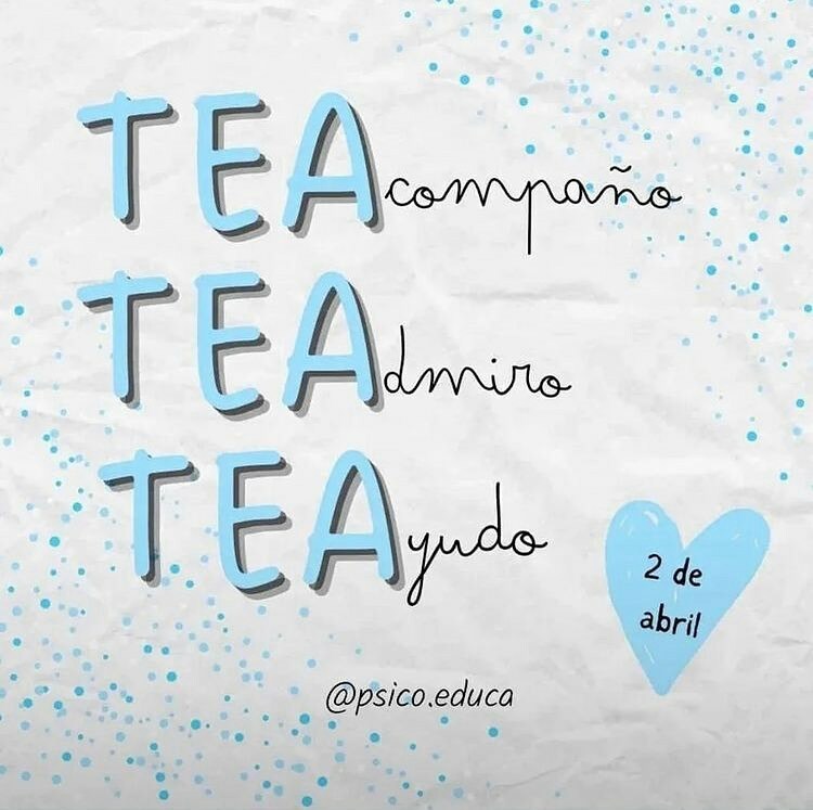 Colegio_DH's tweet photo. •Día Mundial de Concienciación sobre
el Autismo•🎈
➡️2 de abril
TEAcompaño🤲🏻
TEAyudo 🤝
TEAdmiro🙌🏻
Familias, os acompañamos, os ayudamos , os admiramos.💪🏻
#somosDH #familiaDH #colegiodoroteohernandez
#TEA
@psico.educa gracias por la imagen. 🙂 https://t.co/yVXJGJBmnJ https://t.co/AeS4YalTHY