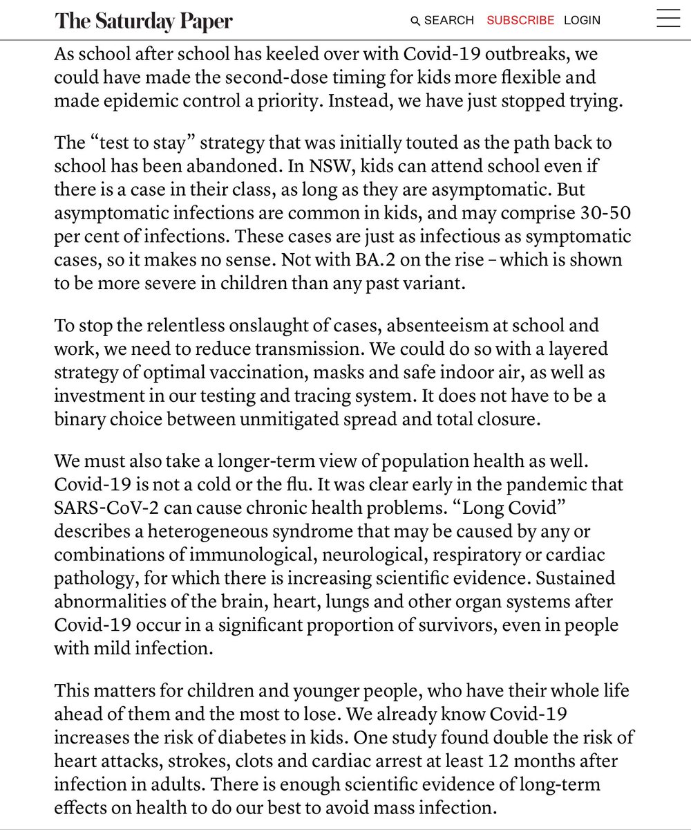 WWWLOChildren's tweet photo. Thank you Raina MacIntyre for writing the truth. @Globalbiosec ❤️
Why Australia’s daily Covid cases are on the rise again.
#MakeSchoolsSafe #COVIDisAirborne #VaccinePlus #NotMild4EveryChild
https://t.co/Z0j1AhFYIP https://t.co/6Iat0Kqj39