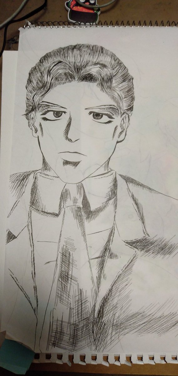 roxtusamasuti12's tweet photo. #イラスト  #ボールペン画 
 #デッサン  #吉良吉影  #jjbafanart https://t.co/8mUoh3g1aS
