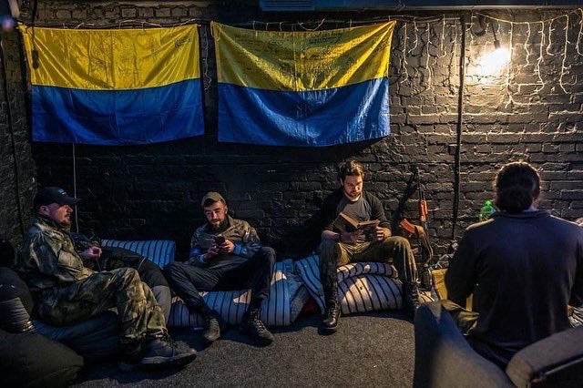 DefenceU's tweet photo. 💬@ZelenskyyUa: 
We endured much more than the enemy expected. When you are on your land, everything helps you. The land itself, rivers, everyone.  Even the one you didn't expect from before. https://t.co/Q4zHmmhXKW