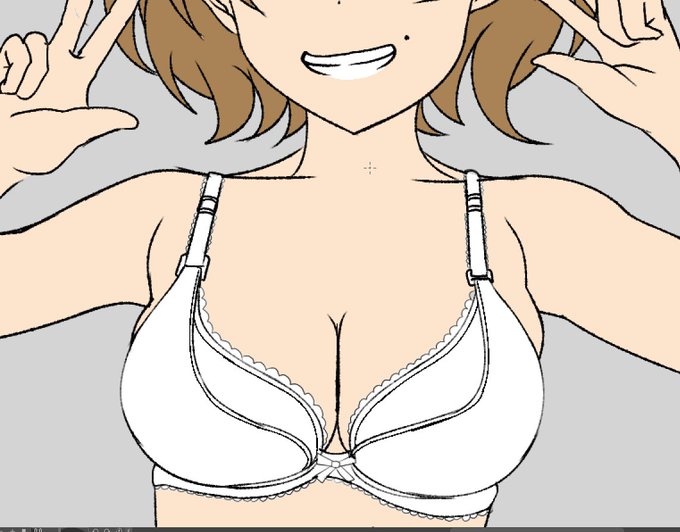 作業中
どんなブラ付けてるか割と悩んだ
スポーティ系?
あとくるみちゃんとか程ではないけどブラ探すのに難儀してる領域の子だと思われる 