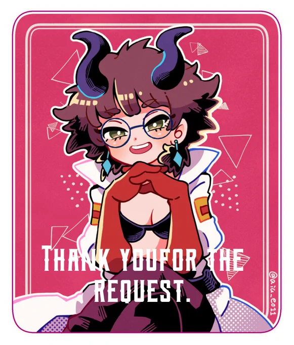 I had to draw a very cute little girl with horns!Thanks for the commission request!#Commission 