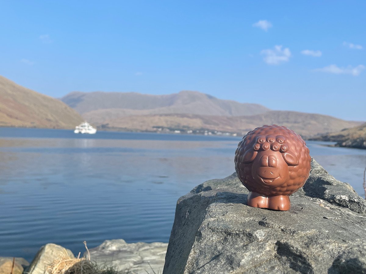 The Lucky Lamb is out exploring Connemara once again, this time enjoying the scenic view of the Killary Fjord, where one lucky winner will win a day's trip on The Connemara Lady from Killary Fjord Boat Tours. Get your Lucky Lamb now at kylemoreabbey.shop/products/kacho…