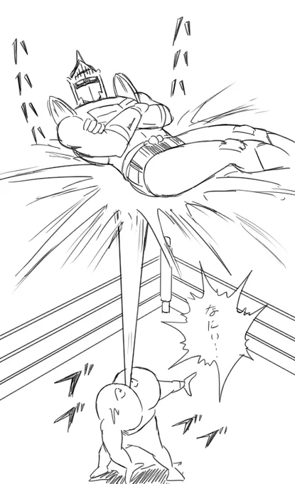 プリプリマンのブレス攻撃の先に乗ってかわすロビンマスク https://t.co/JagGgWQatC 