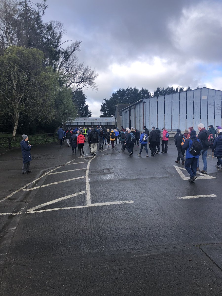 A great turnout from Celbridge guided tours as round one of Climb Lyons Hill #ClimbwithCharlie sets off - good luck all and I will have the steps clicked up today