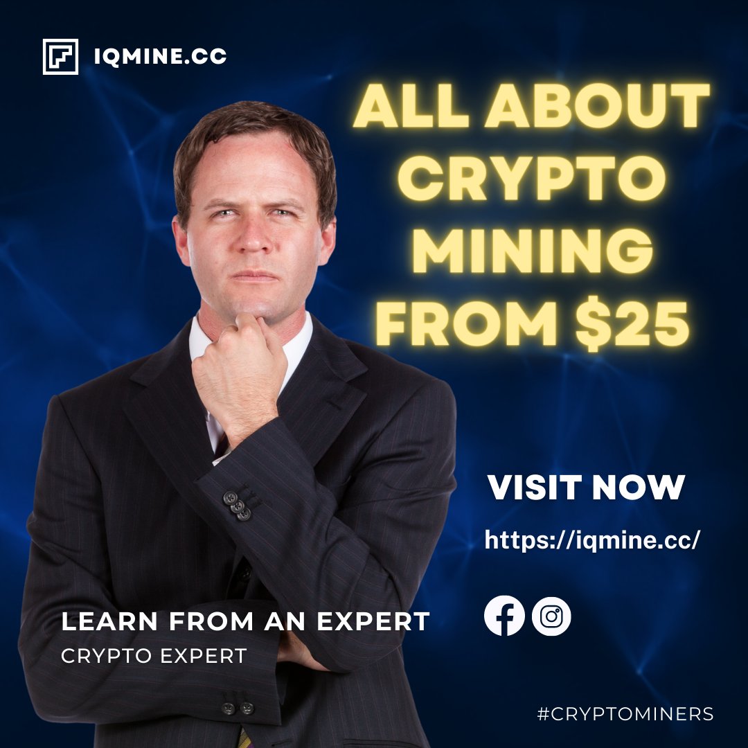 IqmineC's tweet photo. All about Crypto Mining from $25
Learn from an Expert
https://t.co/qRnegYcQ3f 
.
Crypto Cloud Mining starts from $25, Telegram private group access. 
.
#cryptomine #cryptominerpro #cryptominersolutions #cryptomining #cryptominingrig #cryptominingchannel #iqmine #crypto #telegram https://t.co/KTk0QT42IB