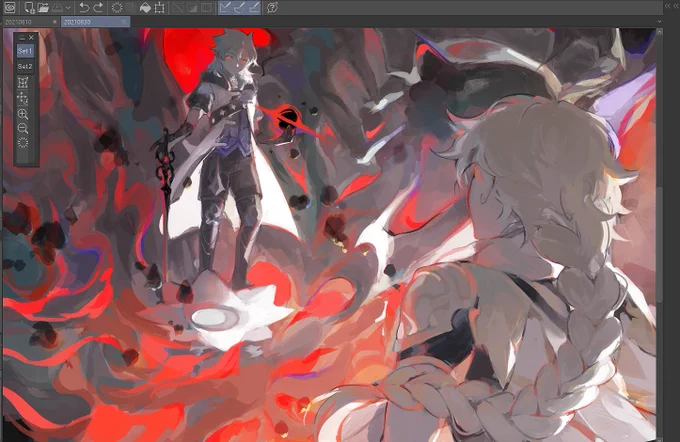 pushing myself to finish albedo artbook in 2 months 😏 