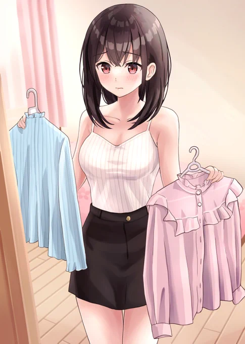 「うーん、悩むなあ…」
どっちが似合うのかな💭 