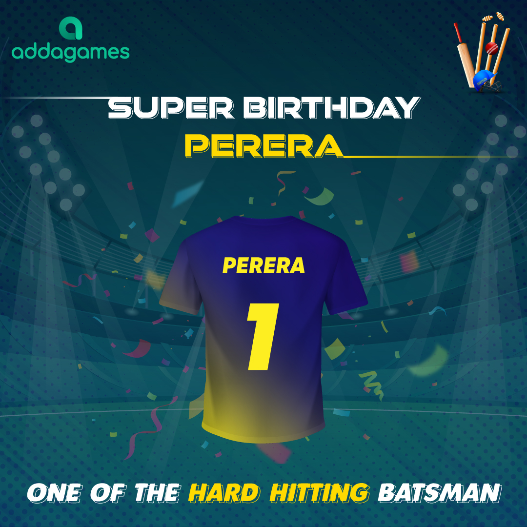 PlayAddaGames's tweet photo. Here's wishing Sri Lanka's all rounder @PereraThisara  a very happy birthday. 🎂👏 👏
.
#addagames #thisaraperera #SriLanka #HappyBirthdayThisaraPerera #Cricket #CricketTwitter #SriLankaEconomicCrisis https://t.co/vyZeu2wrrO