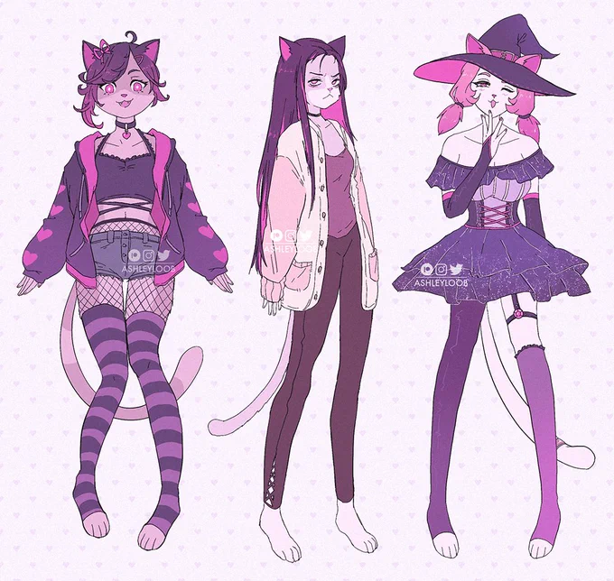 sketched up some catgirl adopts🐱 
