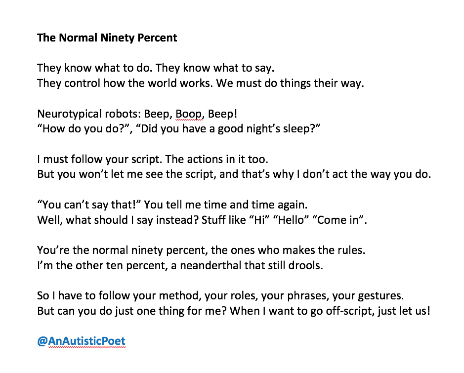 The Autistic Poet tweet media