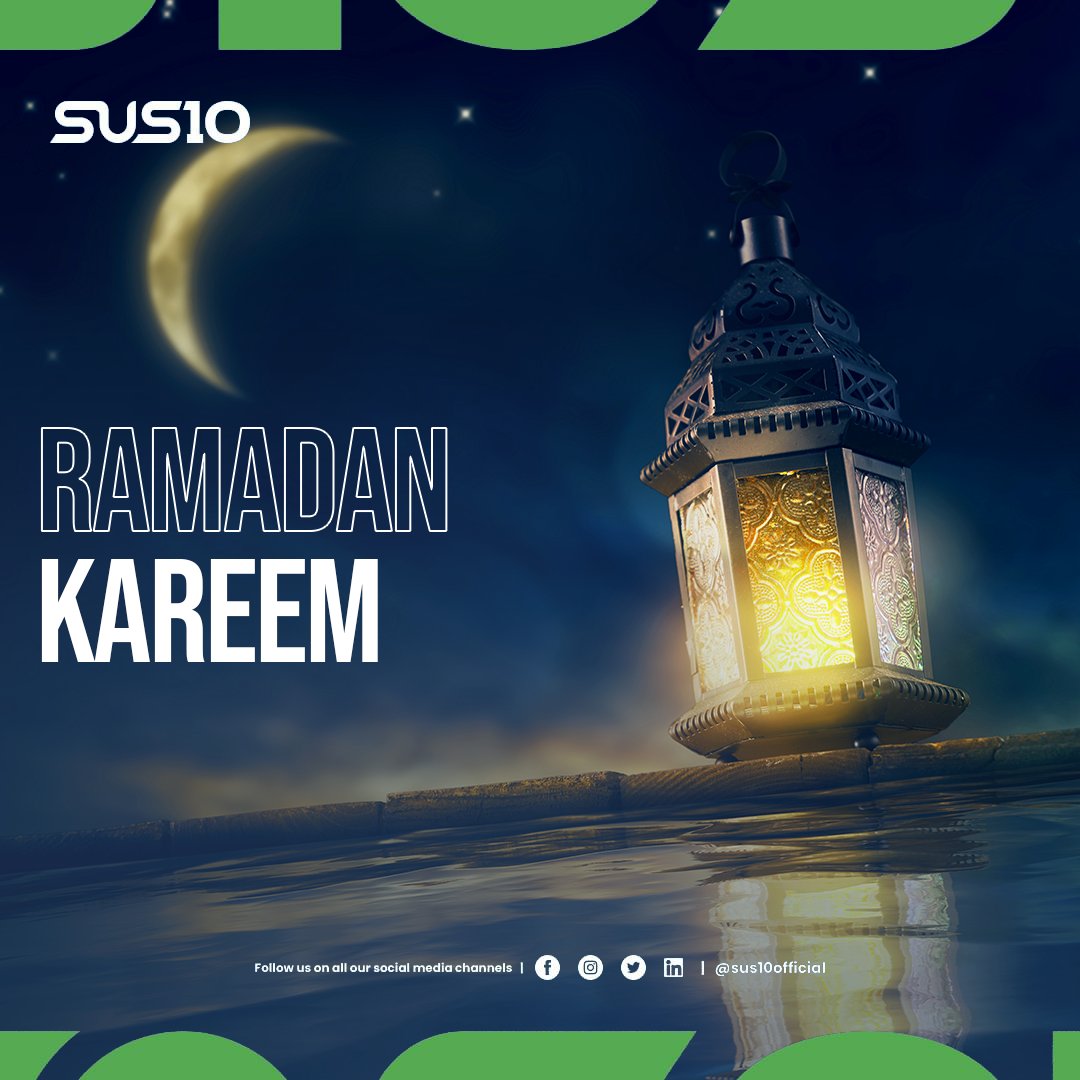 SUS10official's tweet photo. SUS10 wishes you a blessed Ramadan. We pray that the Holy Month brings good health and peace to you and your family. ✨

#SUS10 #Sustain #ramadan #ramadankareem #ramadankareem2022 #circulareconomy #environment #savetheplanet  #ecosystem #zerowaste #reduce #reuse #recycle https://t.co/NfH0IXLXut