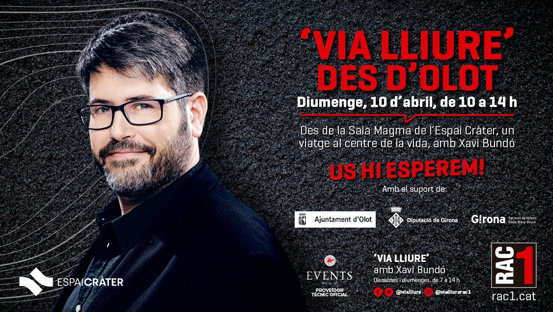 vialliure's tweet photo. 📌 El proper diumenge 10 d'abril serem a l'espai Cràter d' @olotuit. Si voleu anar-hi, a partir de les 10h, hi serem a la sala Magma. Us hi esperem!!! https://t.co/jkgwfneFKo
