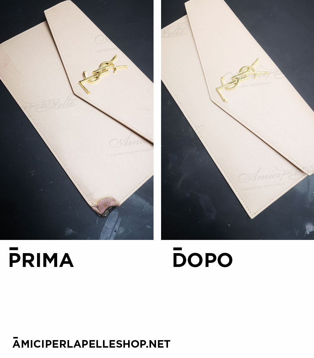amiciperlapell's tweet photo. UN DANNO INCREDIBILE ma c'è sempre una soluzione!
A causa di una combustione accidentale l'angolo di questa fantastica pochette del celebre marchio Yves Saint Laurent si è rovinata in modo permanente. 
Dopo il nostro trattamento è tornata come all'origine!
https://t.co/2h7A1p45UL https://t.co/ev9V9cejsr