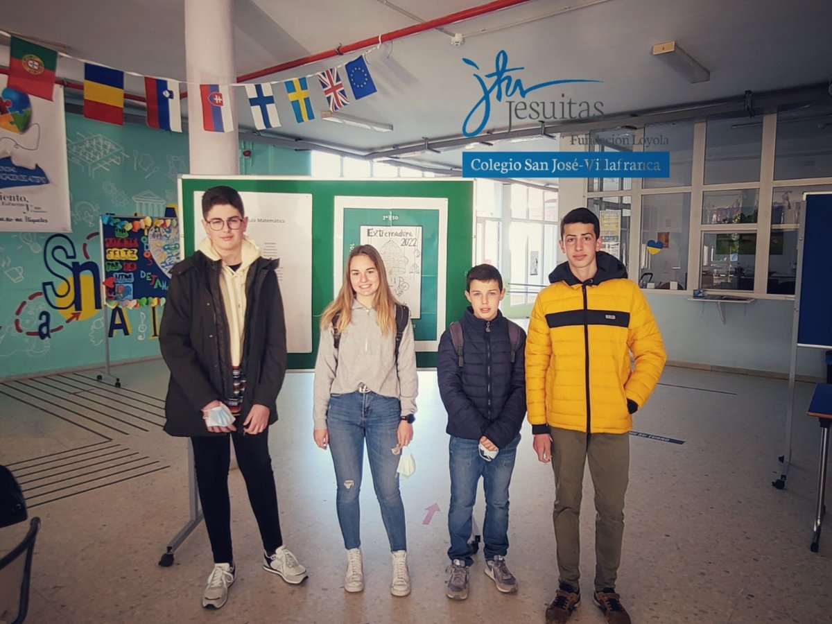 CSJVillafranca's tweet photo. Deseamos suerte a nuestros cuatro alumnos 2° ESO que participan en la fase comarcal de la Olimpiada de Matemáticas, en el IES Santiago Apóstol de Almendralejo. Están acompañados por su profesor, @PintoCerezo 
#colegiosanjosévillafranca #OlimpiadaMatExtremadura https://t.co/2icoTUyC7r