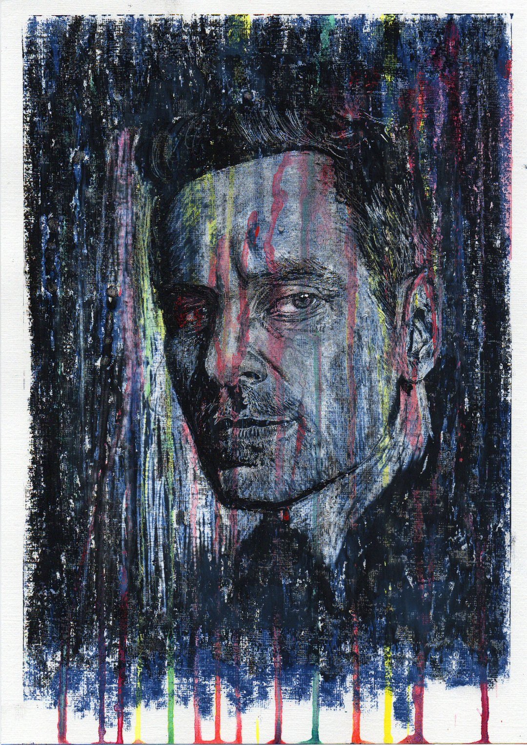 Happy birthday Michael Fassbender! This picture: oil and ink on acrylic paper, 21cm x 30cm. 