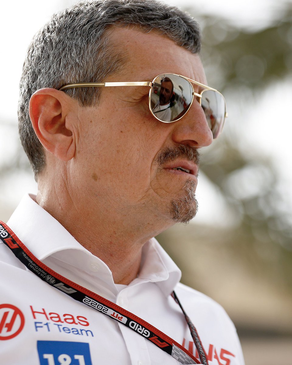 HaasF1Team's tweet photo. The DON of the paddock 😎

Nobody quite pulls the aviators look off like Guenther does! 

#HaasF1 https://t.co/kl84mKzRrj