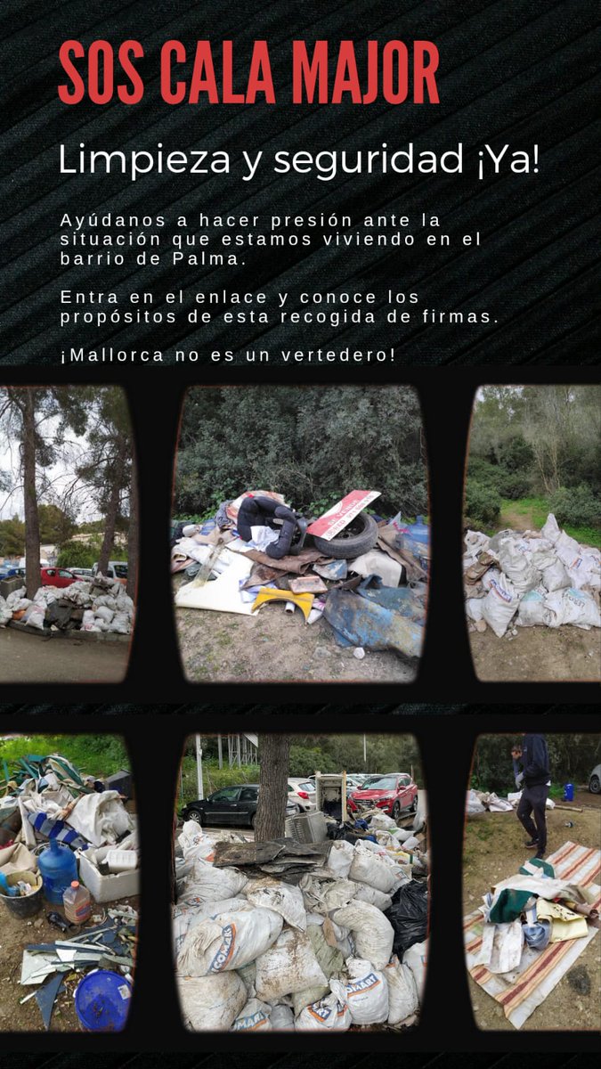 Marinquieto's tweet photo. La situación que vive la zona de Cala Major desde hace meses no es justa ni para los vecinos ni para los animales y su ecosistema. Ayúdanos a terminar con este abuso! 

El link lo podéis encontrar en nuestro tweet fijado! https://t.co/vrHrxhKUN2