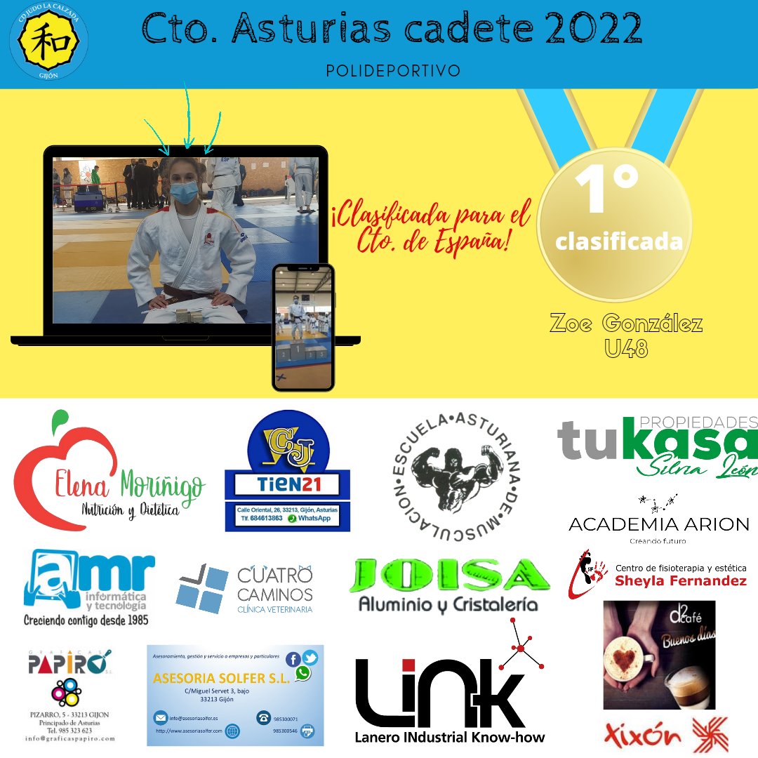 cdjudolacalzada's tweet photo. Zoe González (U48)
CAMPEONA DE ASTURIAS CADETE
🥇💪🥋 https://t.co/XE8gmJ845a