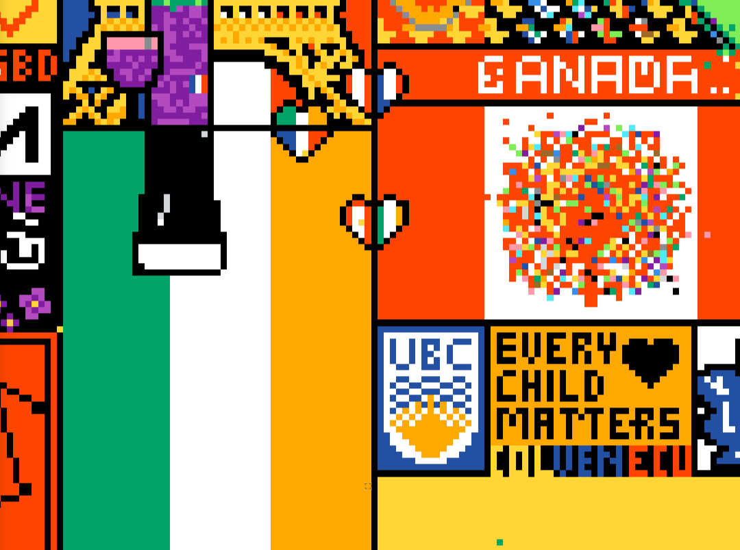 effwun's tweet photo. Our "neighbors" Canada under attack for some reason on r/#place https://t.co/Qf7YUKGbif