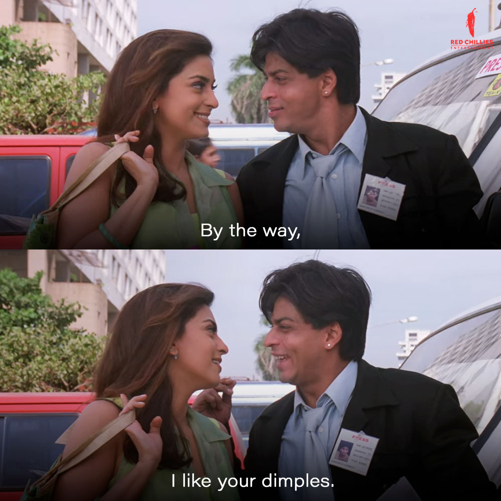 RedChilliesEnt's tweet photo. Wonder whoโs got this smile! ๐
#RedChilliesEntertainment #PhirBhiDilHaiHindustani #JuhiChawla #ShahRukhKhan #MovieDialogues #Dimples #WeekendDates https://t.co/QN8b0L0to8