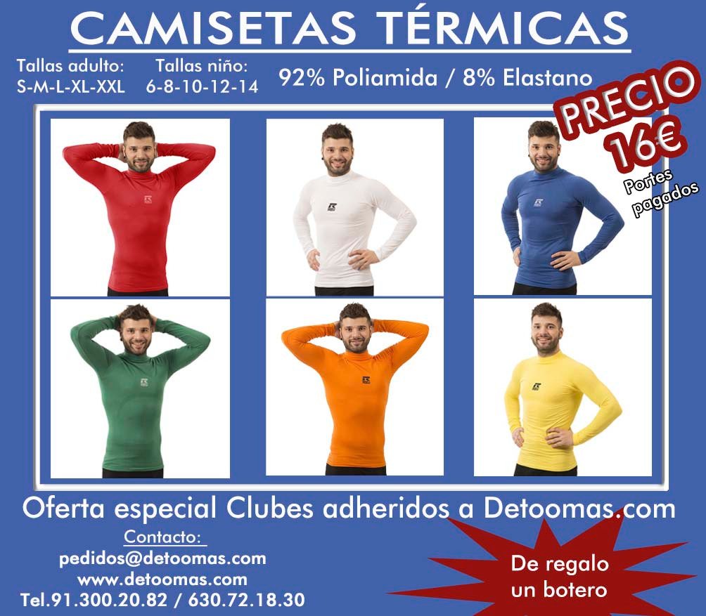 ❄️ 🥶 ¡Vaya frío! Y eso que estamos ya en abril...

🔥 Entra en calor con nuestras camisetas térmicas

💸 16€

🌈 Disponible en muchos colores

👕 Variedad de tallas

🎁 Botero

😍 Este producto y muchos más

👇🏽👇🏽👇🏽👇🏽

💻 detoomas.com/categoria-prod…