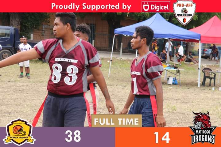 pngaff1's tweet photo. Port Moresby Flag Football League (PMFFL) Season 2. Round 2.
Game 3. Full Time score, Hohola Broncos vs Matirogo Dragons. Proudly supported by Digicel "Better Together"
#Pngaff #PMffl #FulTime #BroncosDragons https://t.co/LsBFjphA1j