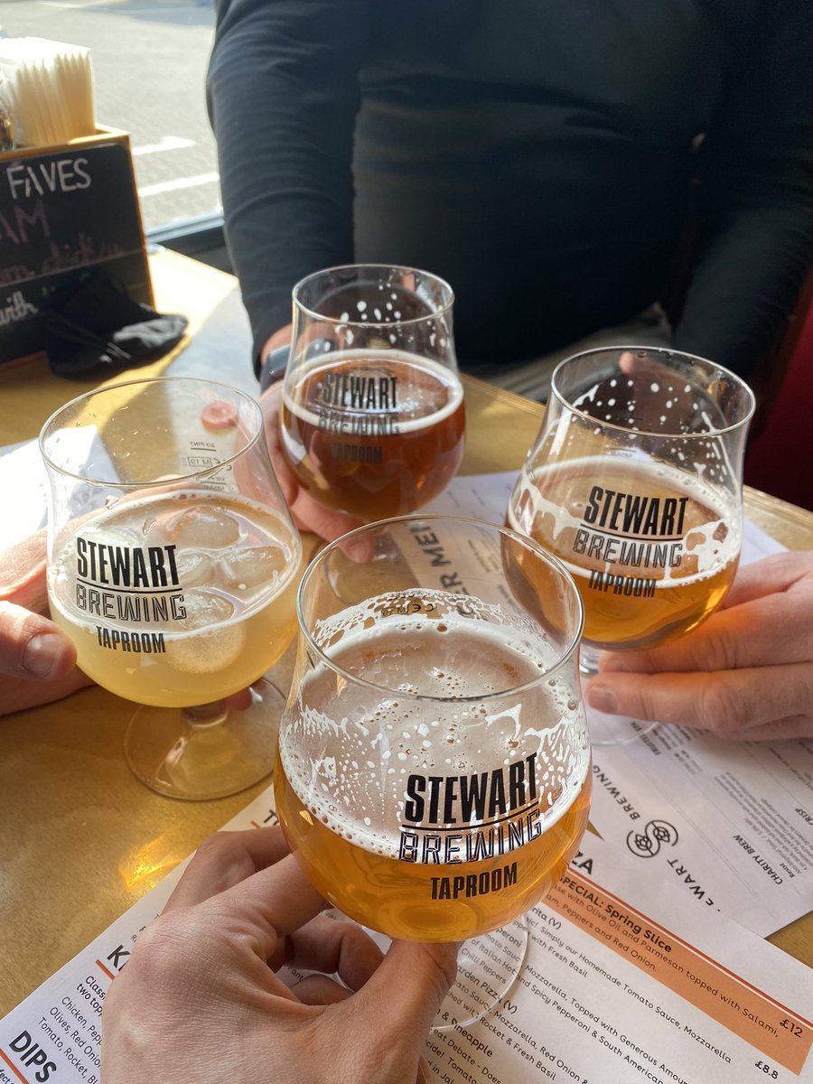 ScottHeald72's tweet photo. Saturday morning and the weekend starts at @StewartBrewing with @MMorrisonNHS @gwdodds and Simon White, making our own beer.  This has been a long time in the making - reorganised at least 6 times - but great to finally meet again in person! https://t.co/KHTdav5Scz