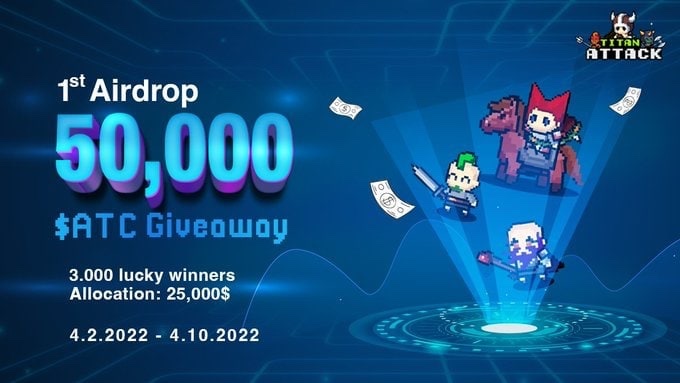Airdrop6_com's tweet photo. New #airdrop: AttackTitan
Reward: 15 ATC (~$5) 
News: GamePlay, DAPP
Distribution date: May 10th

🔗Airdrop Link: https://t.co/92qiy68Xzb https://t.co/q2aGFsCwg8