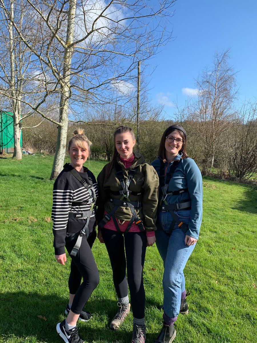PATKingsSchool's tweet photo. Students and staff @HerdFarm getting harnessed up ready for zip lining! #funatthefarm #zipline #revisionweekend #ThisIsKings https://t.co/dg6ABaW3yQ