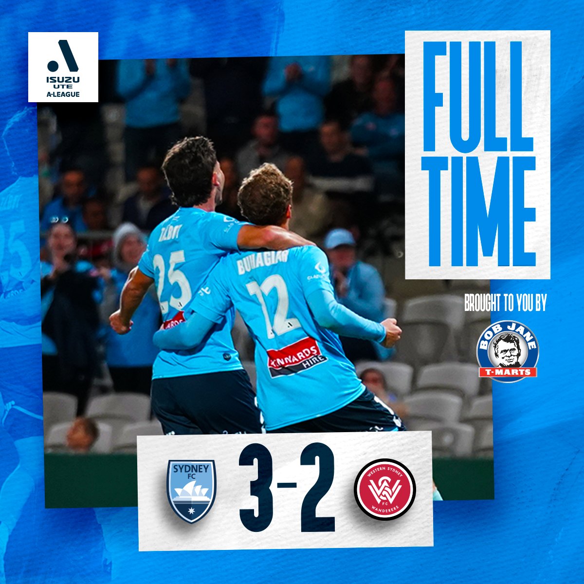 𝐅𝐔𝐋𝐋 𝐓𝐈𝐌𝐄 | READ THE HASHTAG BABY.

#SydneyIsSkyBlue
#SYDvWSW #SydneyDerby