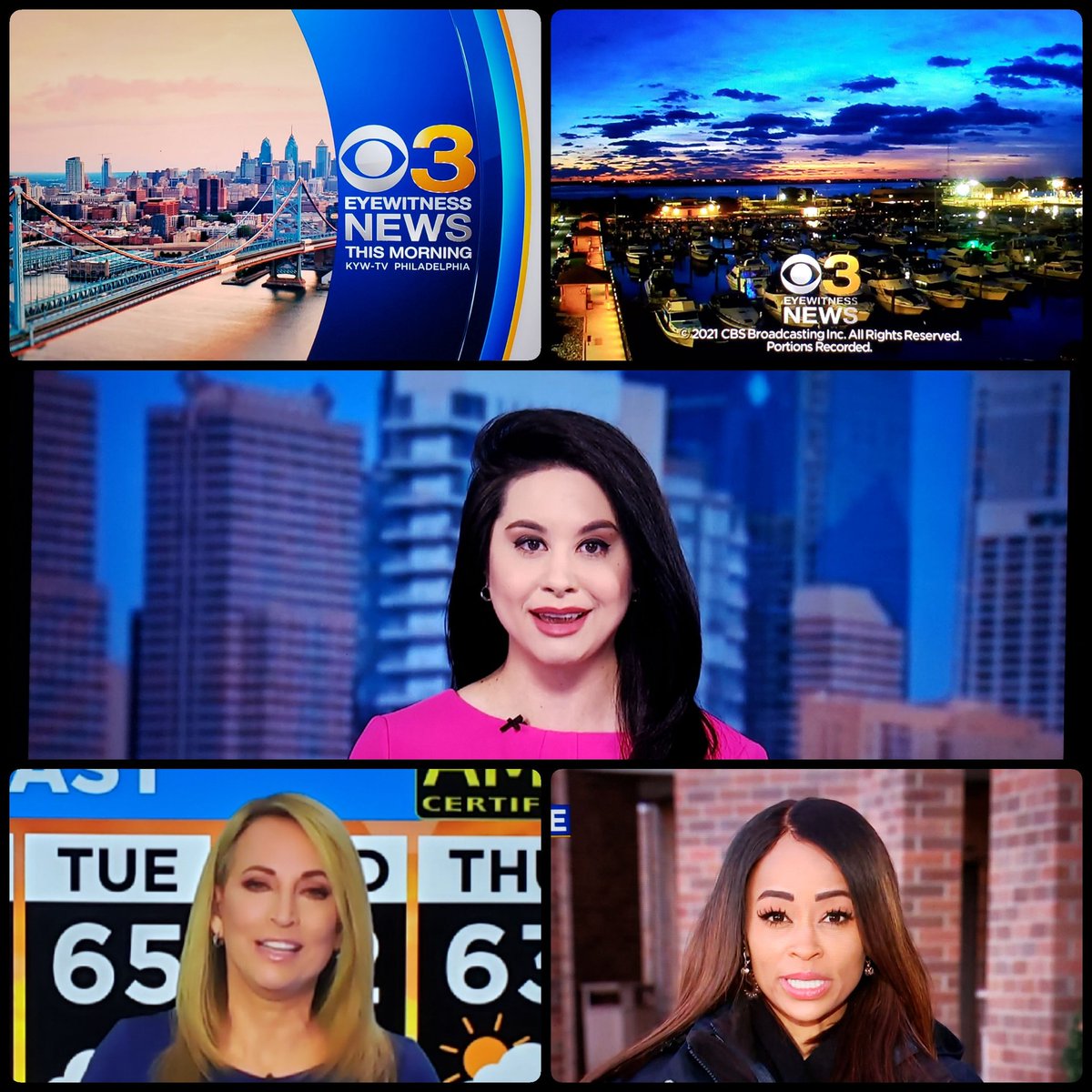 KennyBigelow's tweet photo. Good Saturday morning to the #WeekendEdition of #CBS3EyewitnessNewsThisMorning with the #LadiesoftheWeekend @JanCarabeoCBS3 @TammieSouza and @alecia__reid Three beautiful ladies. Have a wonderful Saturday and #KeepSmiling πππ #Lovey'all πππ#ByeBye ππ½π€ππΌ #MarchMadness ππ https://t.co/8rQwUNYwVO